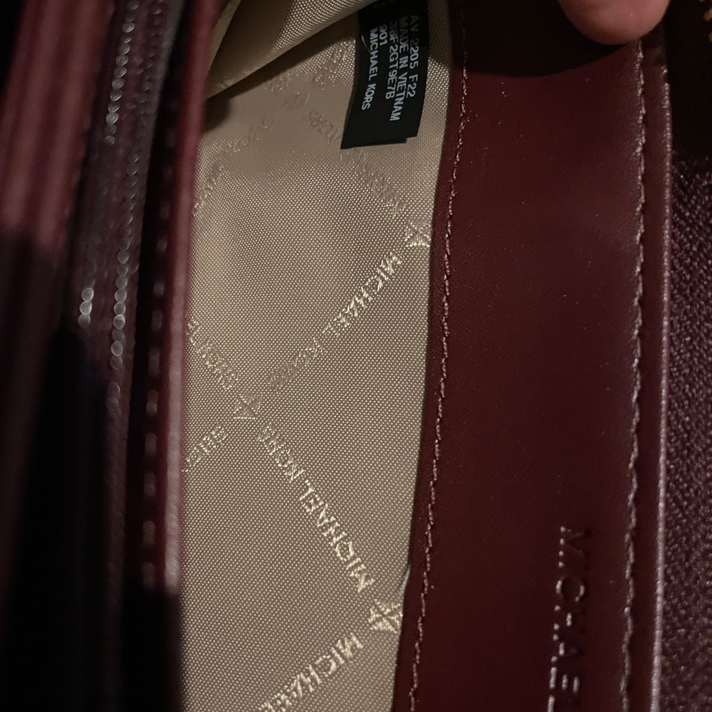 Michael Kors Jet Set Travel Large Logo Continental Wristlet Royal Pink Multi - Picture 6 of 9